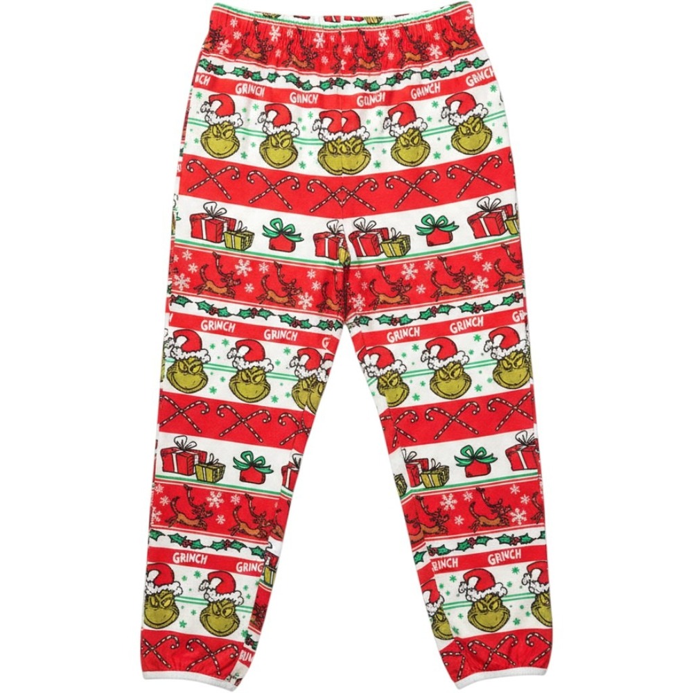 Dr Seuss The Grinch Christmas Fleece Pajama Pants Women Small Joggers Red